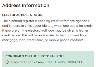 Electoral Roll Electoral Roll